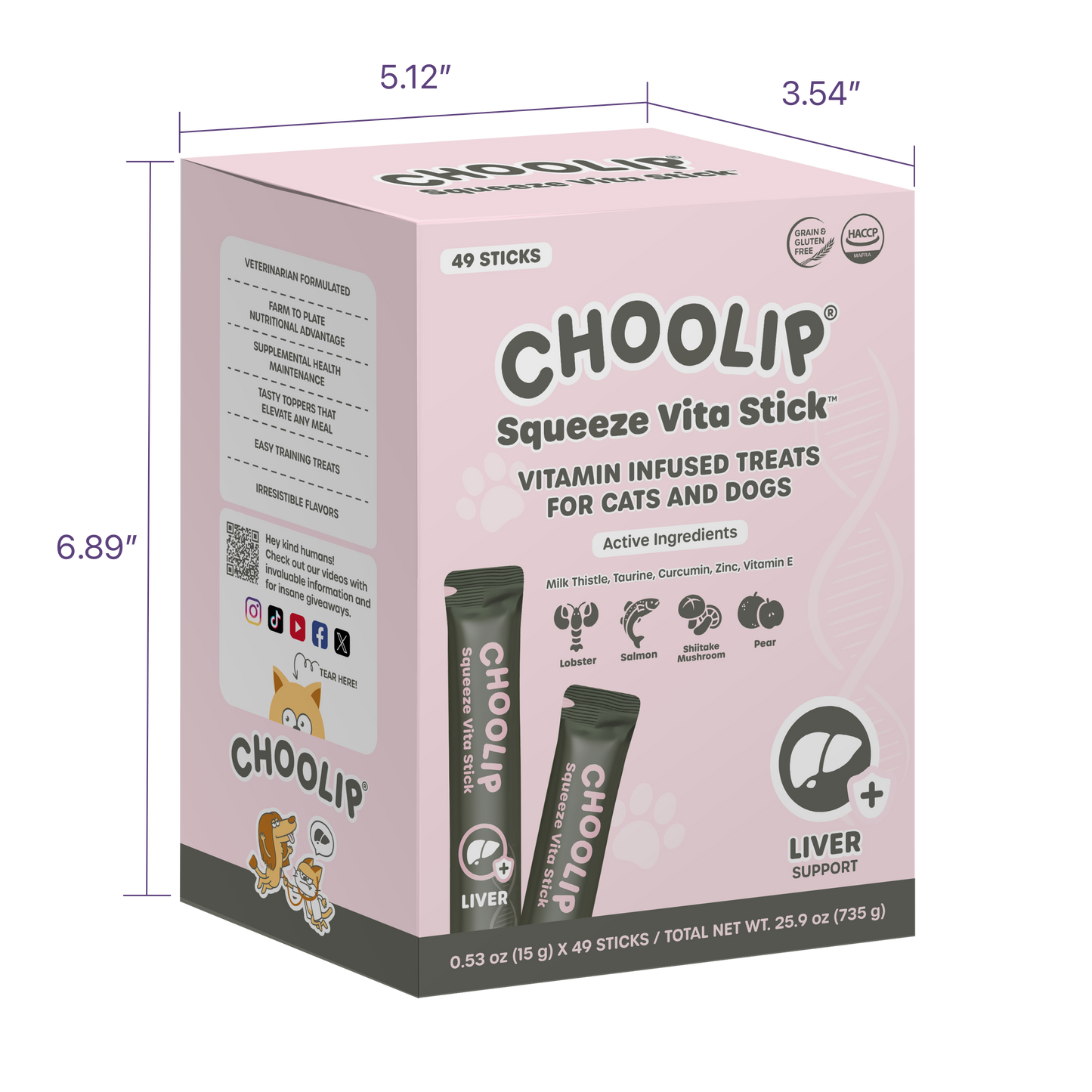 Squeeze Vita Stick Liver Grab & Go Box (49 Sticks)