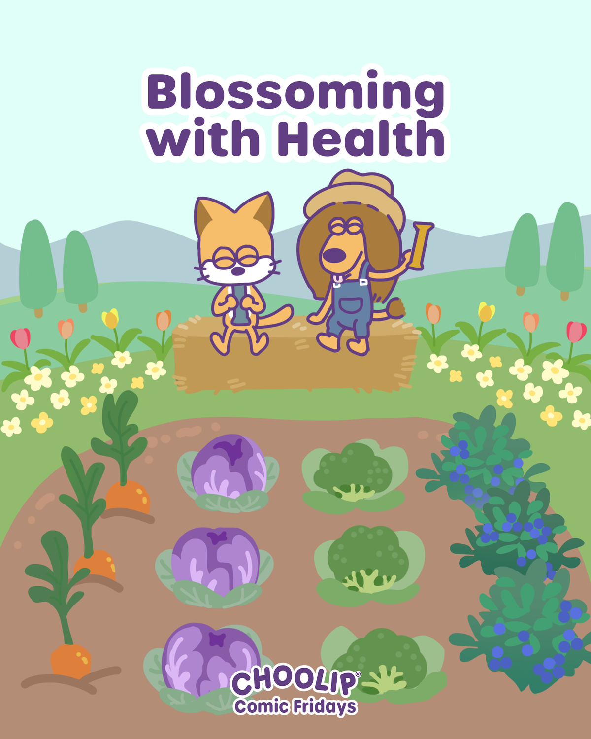 Blossoming with Health🌸🥕, panel 1