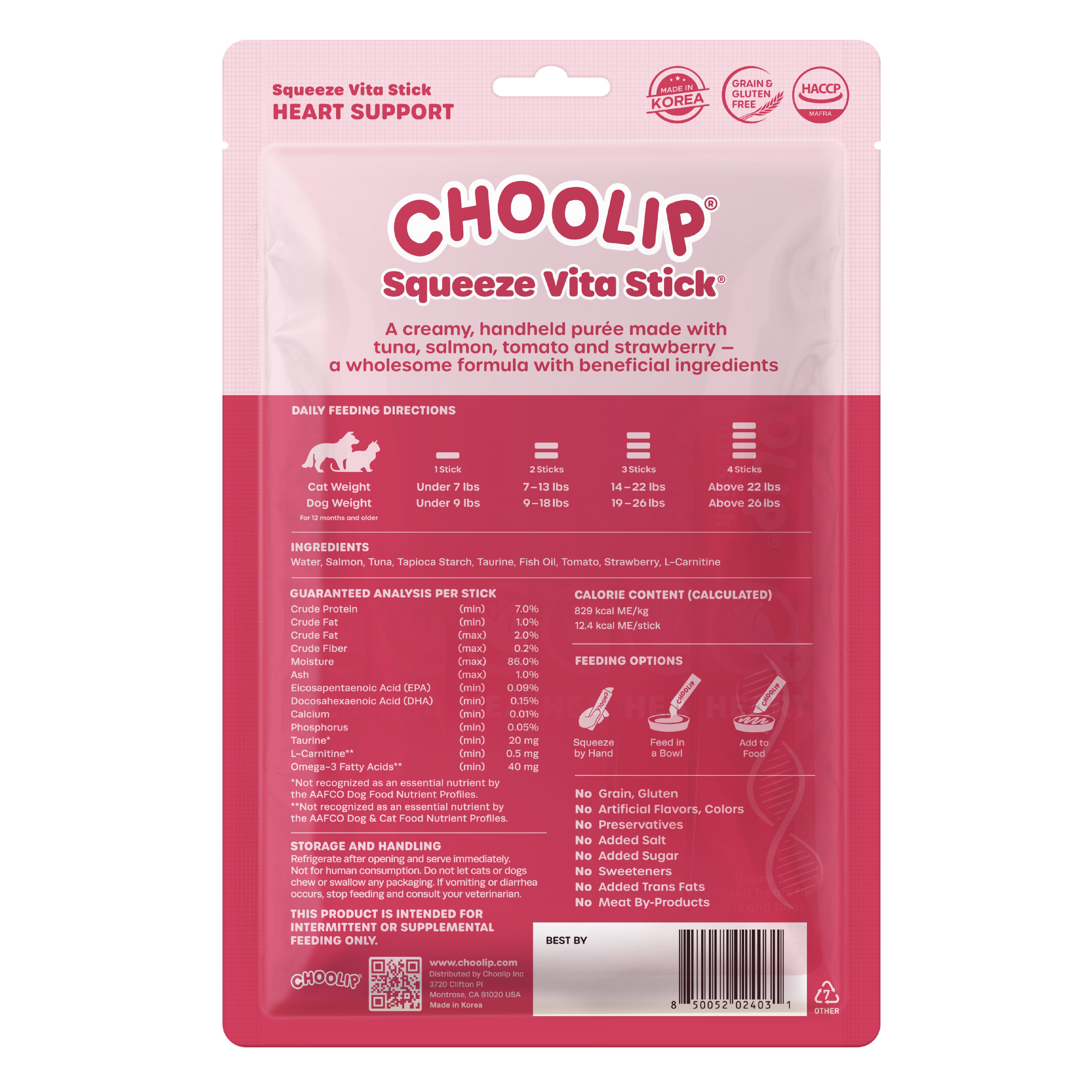 Squeeze Vita Stick Heart for Cats & Dogs | 7 Sticks – Choolip