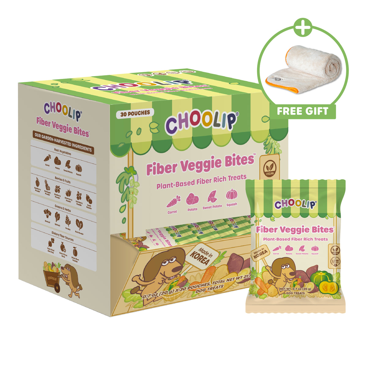Fiber Veggie Bites (Box, 0.7 oz × 30 Pouches)