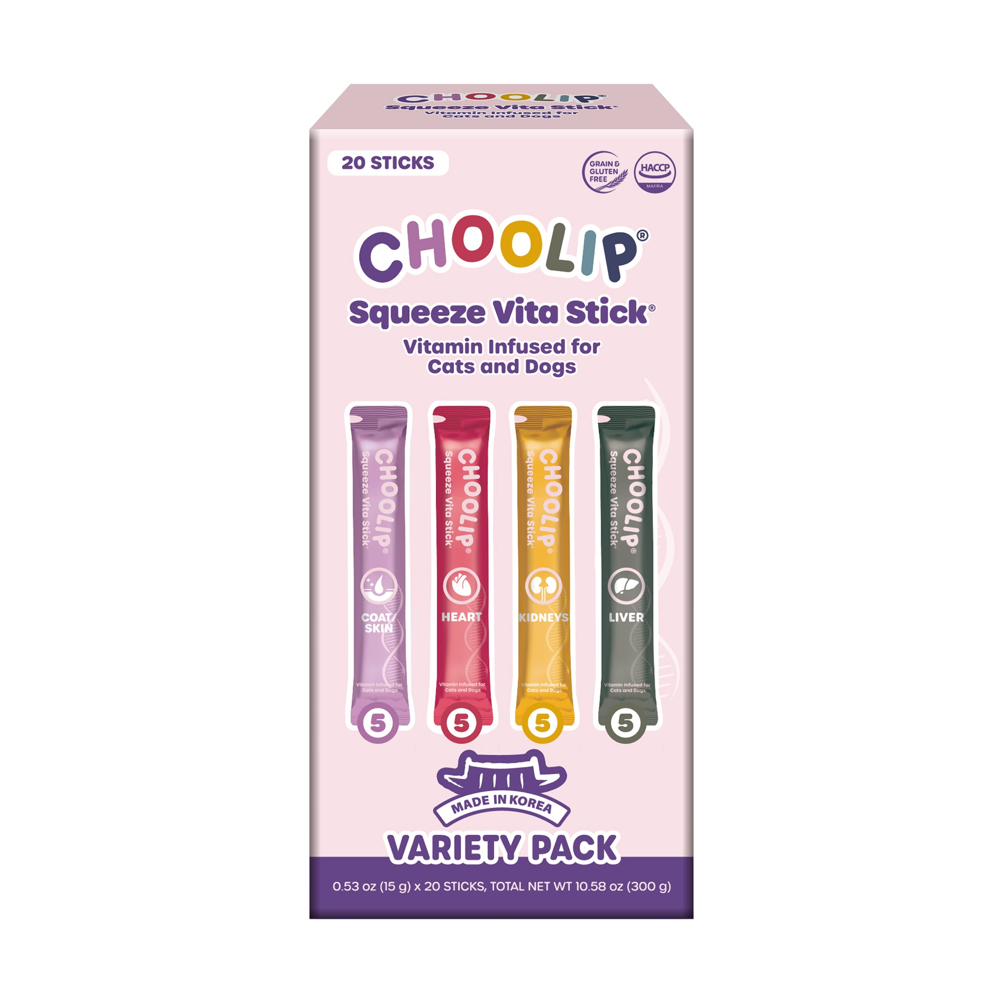 KyotoAUS分　FLIPS STICK Squeeze Vita Stick Variety | 20 Sticks | Choolip
