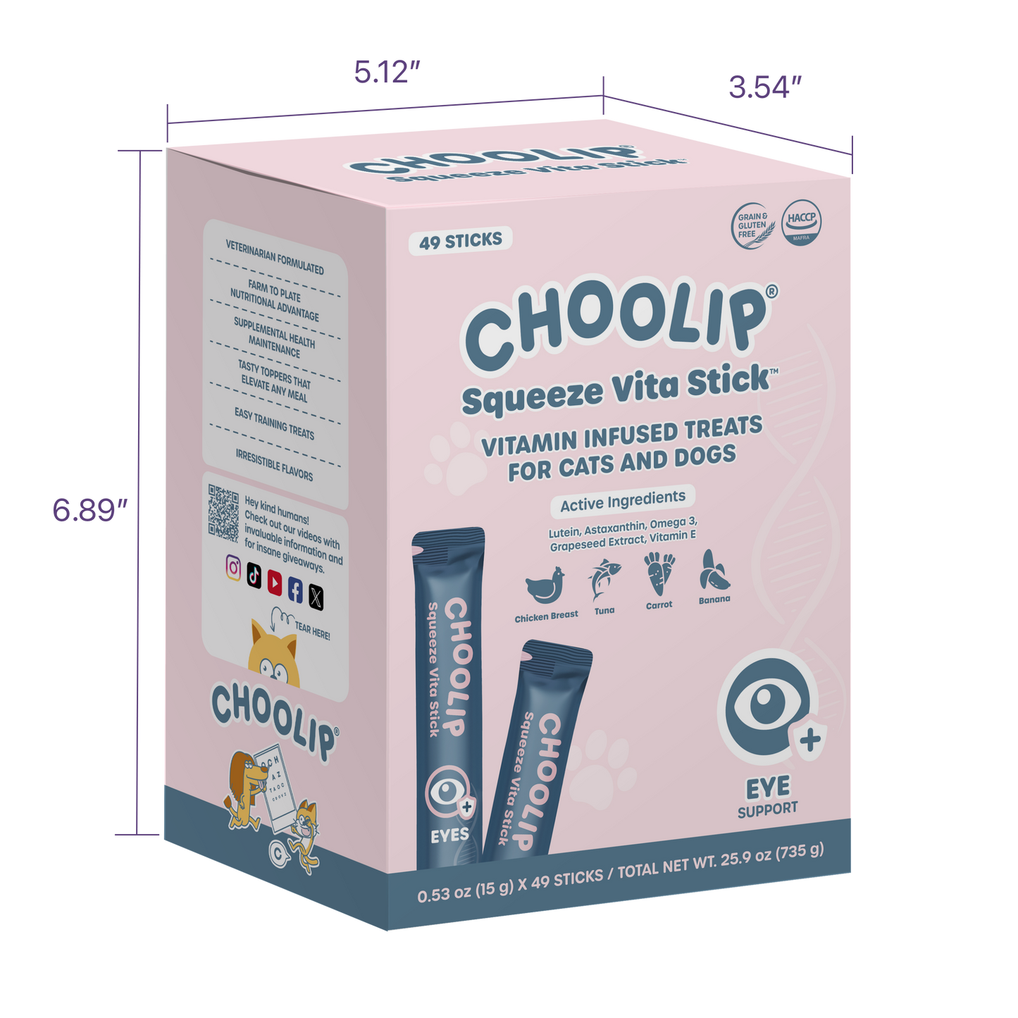 Squeeze Vita Stick Eyes Grab & Go Box (49 Sticks)