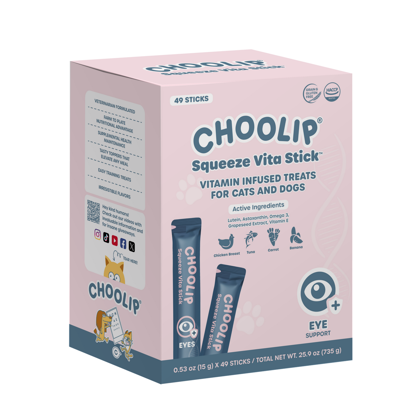 Squeeze Vita Stick Eyes Grab & Go Box (49 Sticks)