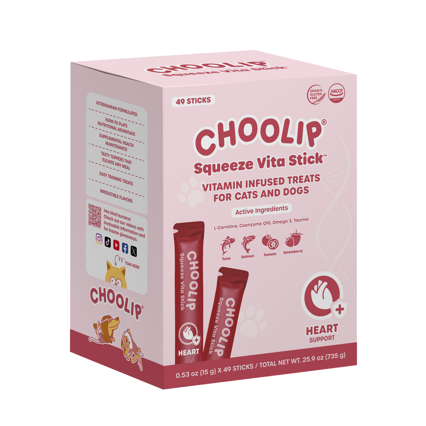 Squeeze Vita Stick Heart Grab & Go Box (49 Sticks)