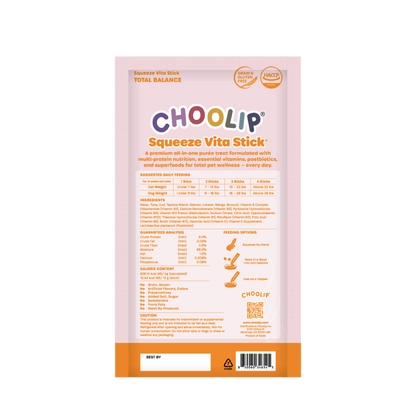 Choolip Squeeze Vita Stick packaging on a white background