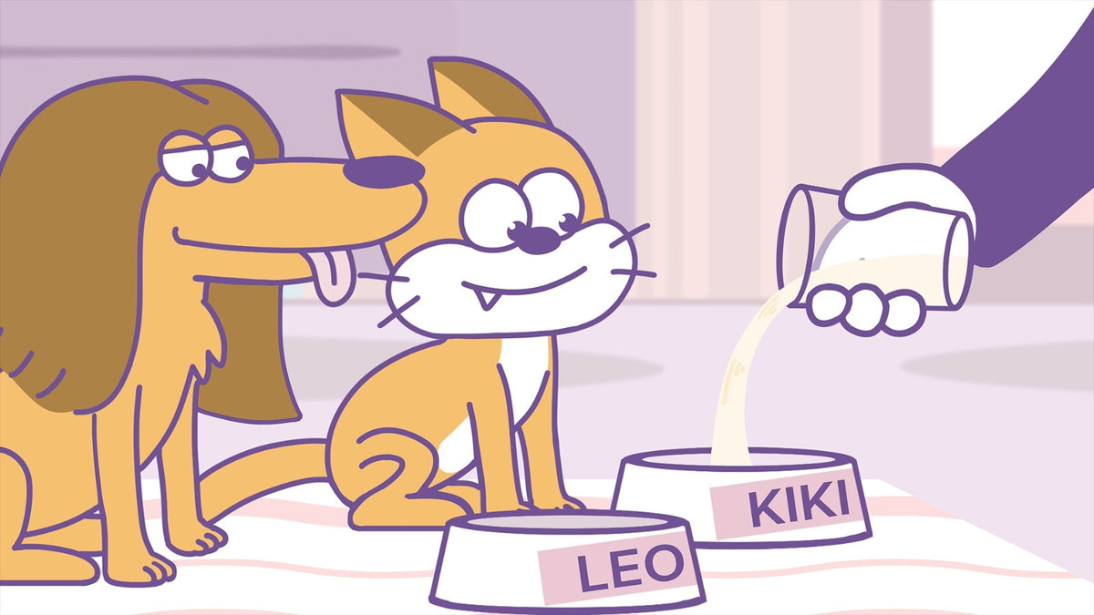 Leo and Kiki waiting for Berry Good Milk