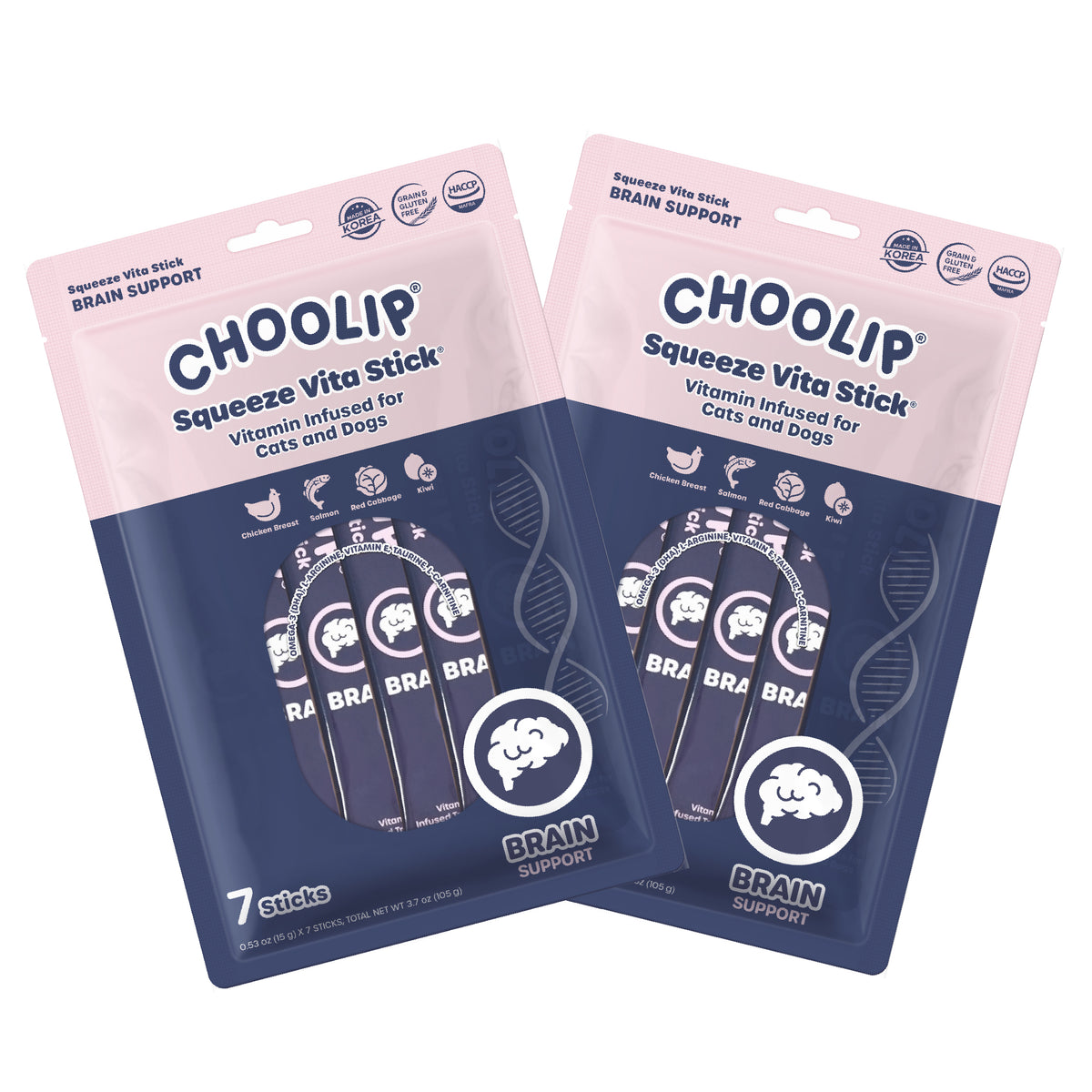 Brain Squeeze Vita Stick pouches, two