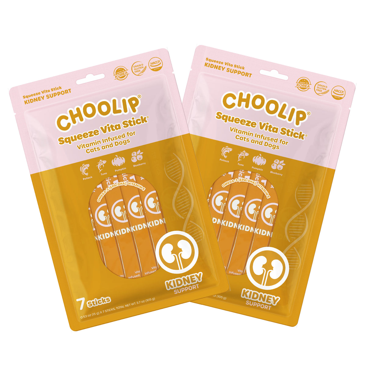 Kidneys Squeeze Vita Stick pouches, two